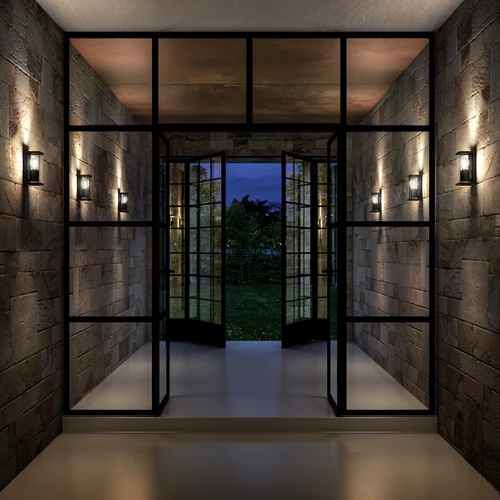 Lucide CLAIRE - Wall light Indoor/Outdoor - 1xE27 - IP54 - Anthracite - atmosphere 2